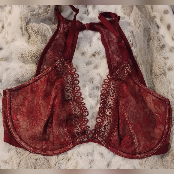 Very Sexy Plunge Halter Bra 32DDD Unlined - Picture 1 of 3